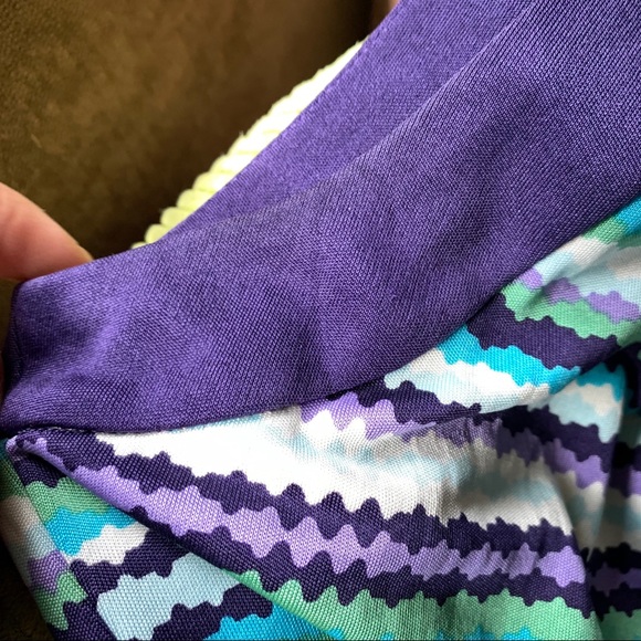 SOLD TORY BURCH 100% Silk Multi color stripe mid Dress - Picture 12 of 12